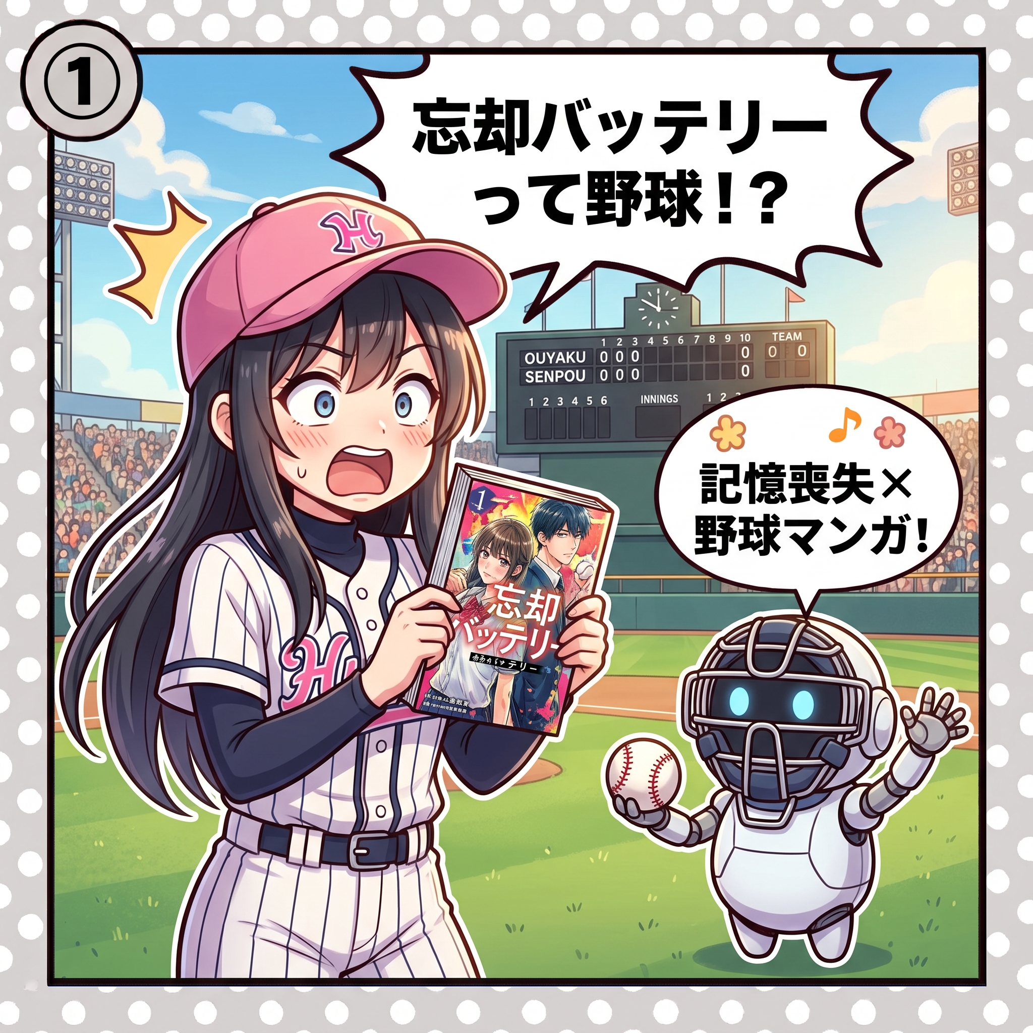 ヒナ「野球漫画なの!?」AIくん「熱血バッテリーだよ!」
