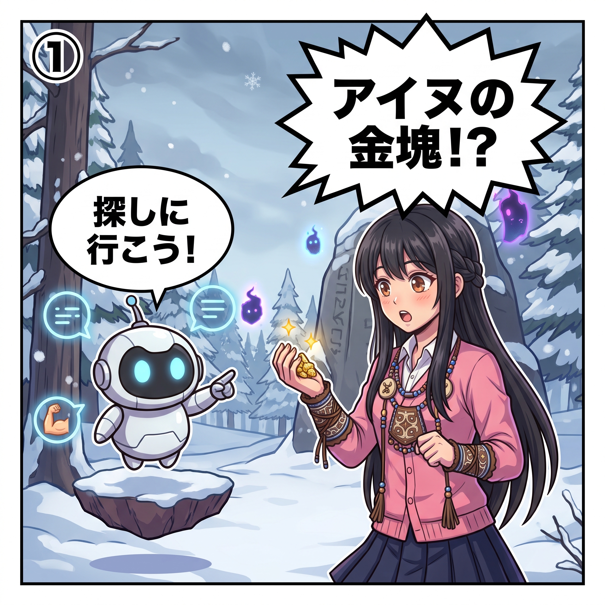 ヒナ「アイヌの金塊!?」AIくん「探しに行こう!」