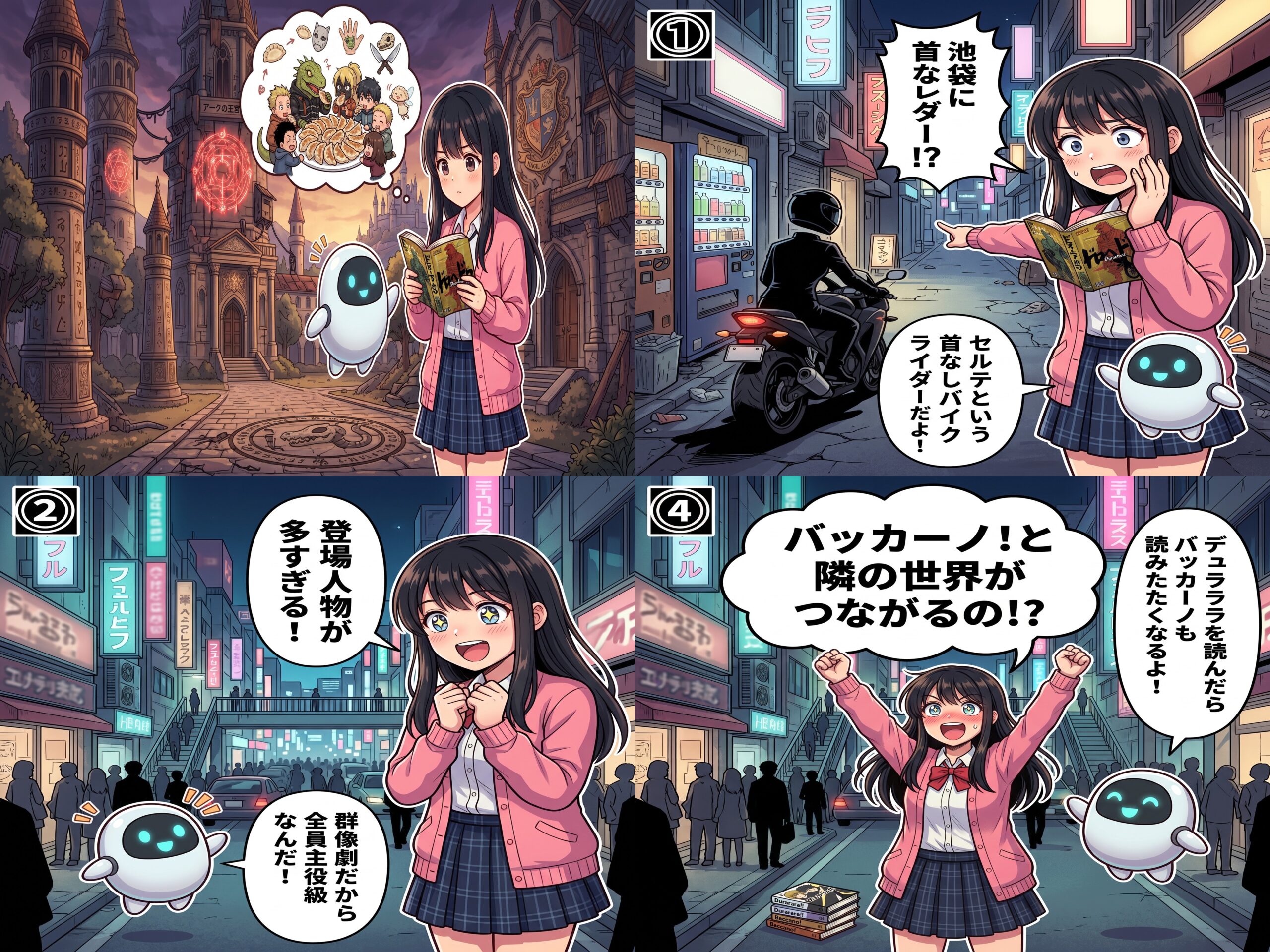 4コマ漫画グリッド デュラララ!!