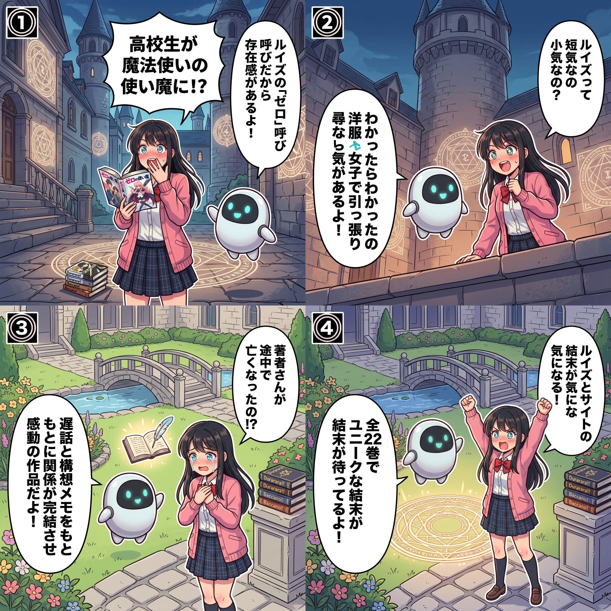4コマ漫画グリッド ゼロの使い魔