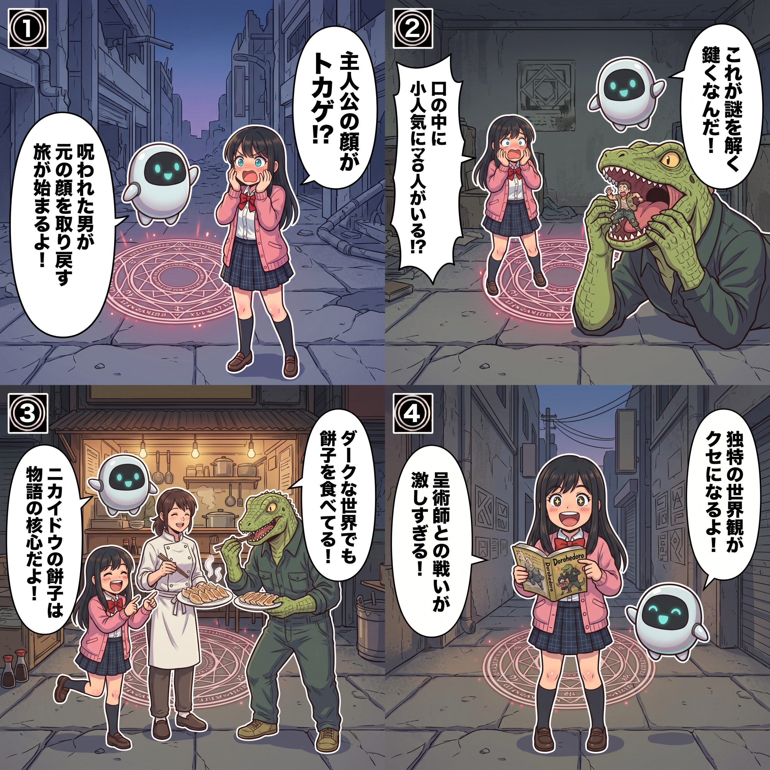 4コマ漫画グリッド