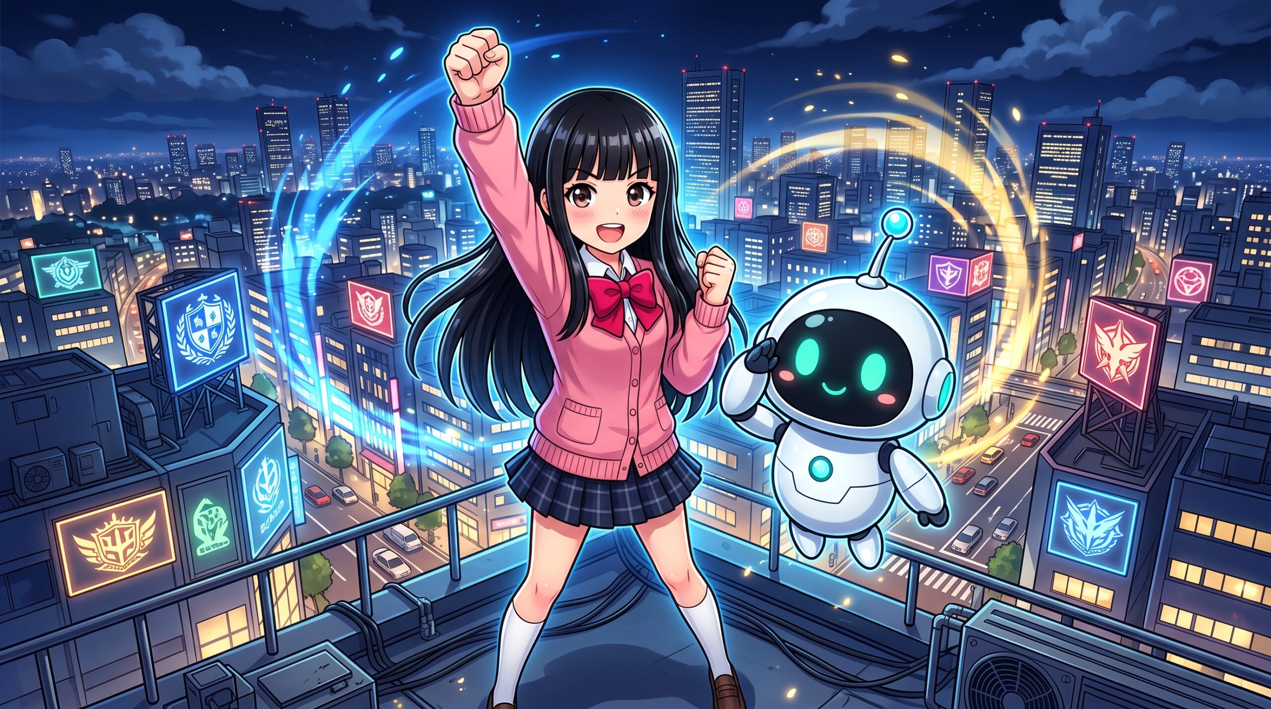 僕のヒーローアカデミア All's Justice ヒナとAIくん ヒーロー夜景