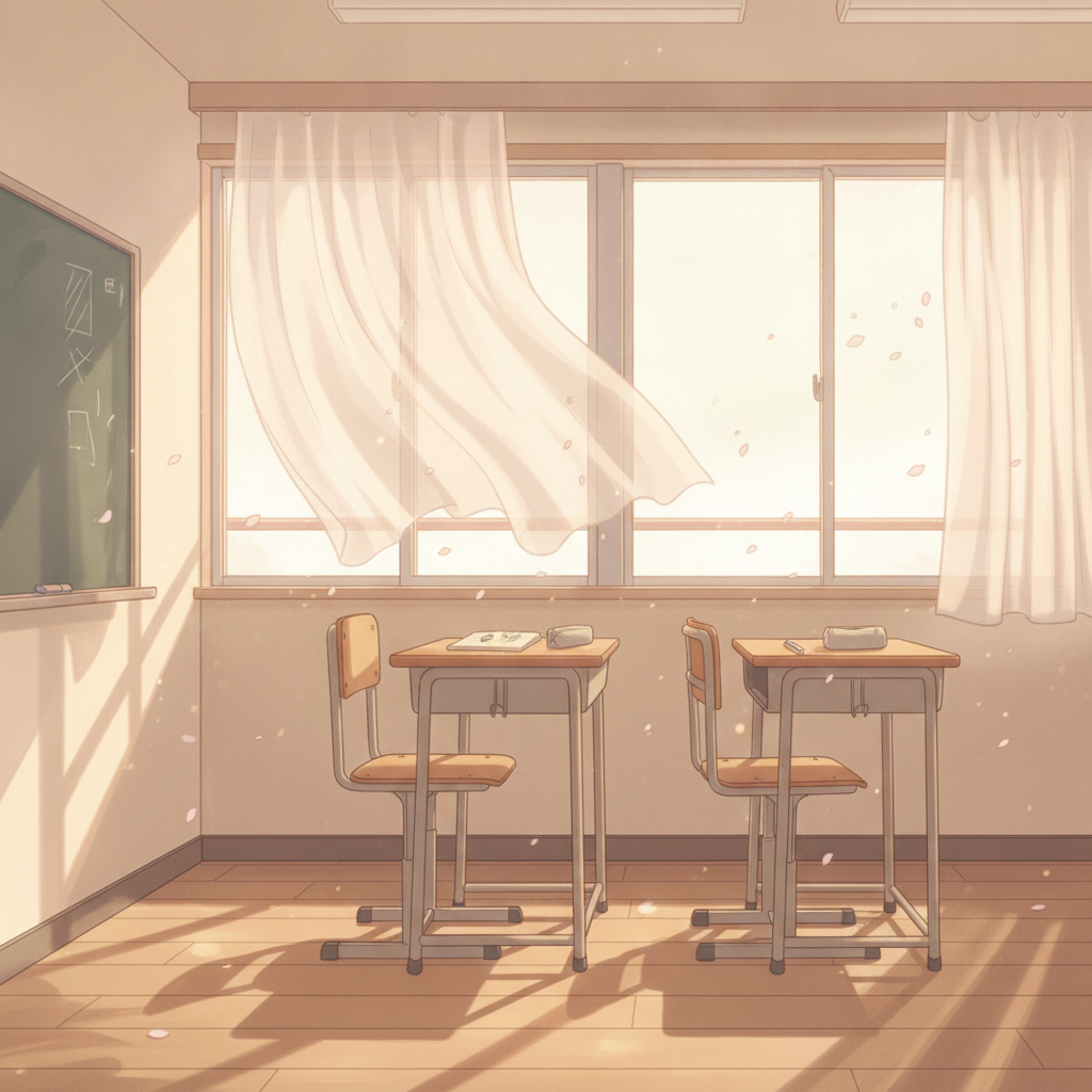 カッコウの許嫁 34巻 学校の教室をイメージしたイラスト