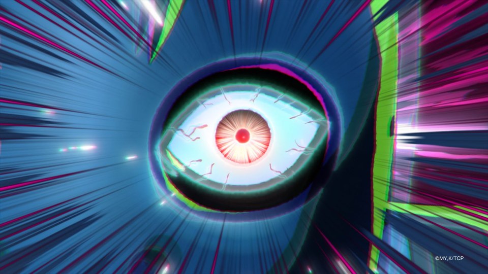 場面カット:血走った眼のアップ(出典:アニメ公式サイト NEWS)