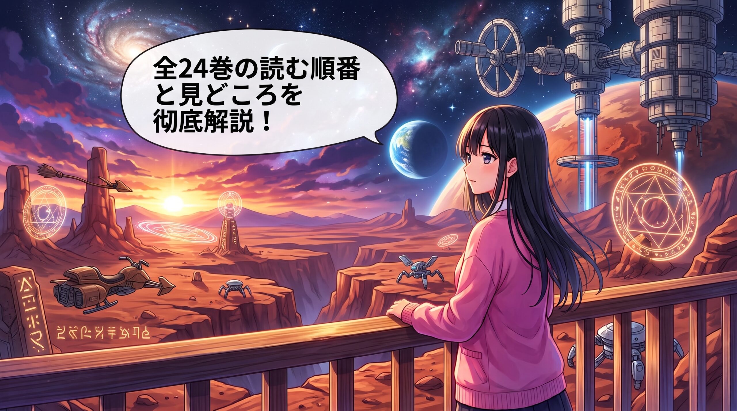 テラフォーマーズ全24巻の読む順番と見どころを解説するハルカのイラスト
