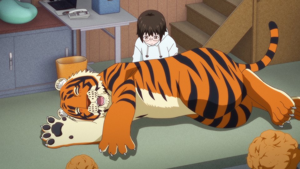 ラーメン赤猫 第1期1話より、クリシュナと、その奥にいる珠子(公式サイト STORY より)