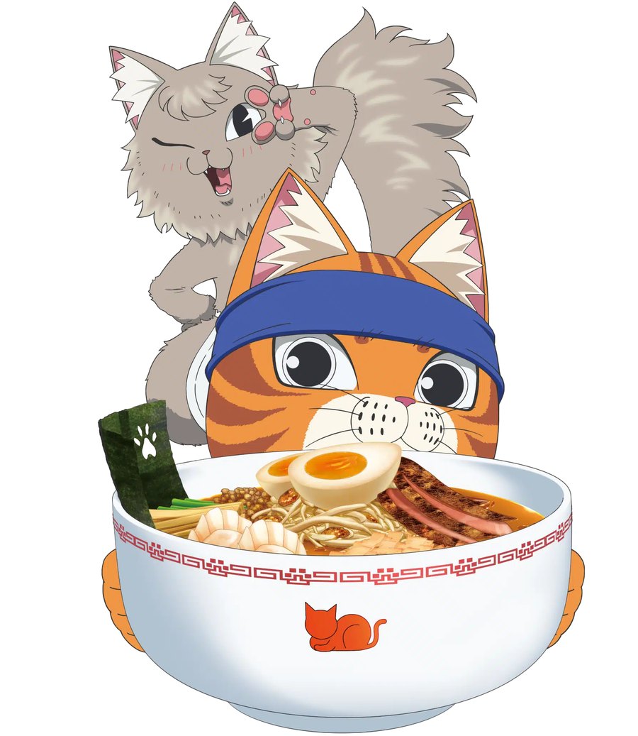 ラーメン赤猫 其の二 公式サイトのトップに掲げられた第2期のビジュアル。文蔵の後ろでポーズを決めているのが新キャラのジュエル